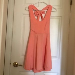 Babydoll Bow Skater Dress Cross Back Homecoming